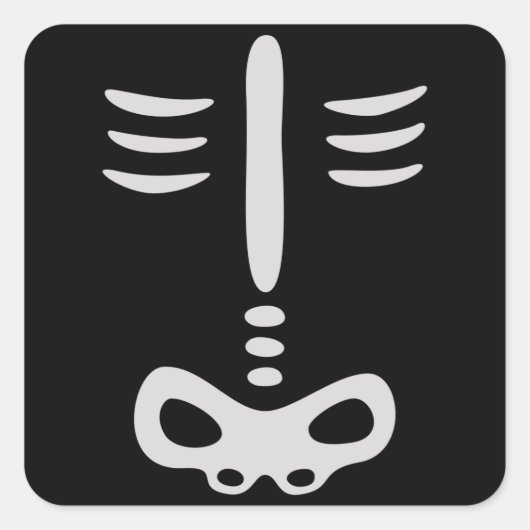 Halloween Children Skeleton Costuum Vierkante Sticker (Voorkant)