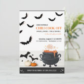 Halloween Chili Cook Off uitnodiging (Staand voorkant)