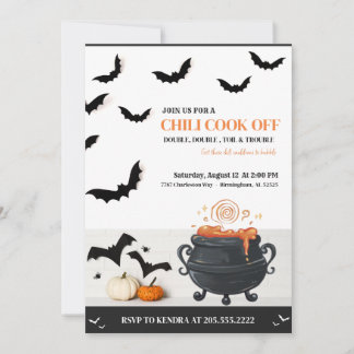 Halloween Chili Cook Off uitnodiging