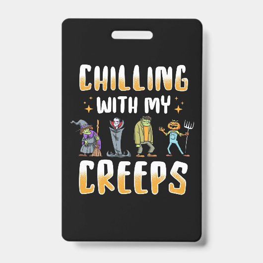Halloween Chilling met Creeps Badge (Front)