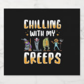 Halloween Chilling met Creeps Sparkling Wijnetiket (Enkel label)