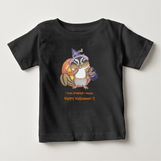 Halloween Chipmunk (Eekhoorn) Baby T-shirt (Voorkant)