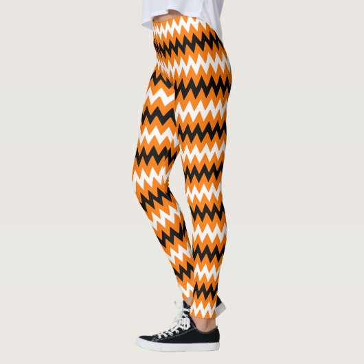 Halloween Chique Sinaasappel Zwart Heks Kostuum Pa Leggings (Links)