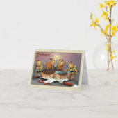 Halloween Chocolade Glazuur Cake Vintage Kaart (Gele Bloem)