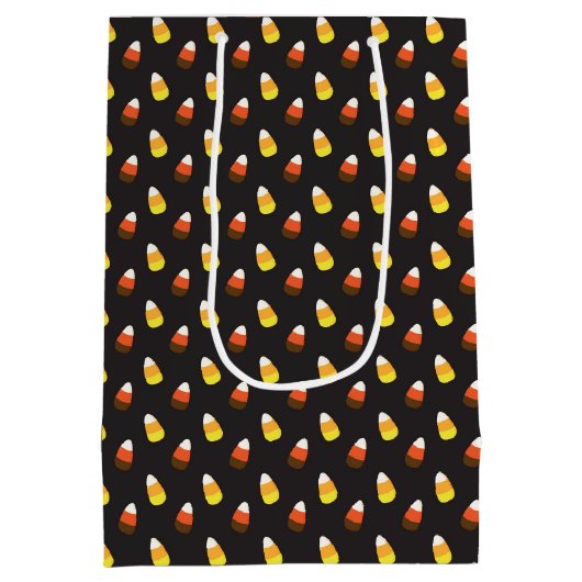 Halloween Chocolate Candy Corn op Black Medium Cadeauzakje (Achterkant)