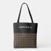Halloween Chocolate Candy Corn op zwarte naam Tote Bag (Achterkant)