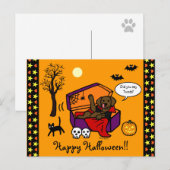 Halloween Chocolate Lab Vampire Briefkaart (Voorkant / Achterkant)