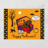 Halloween Chocolate Lab Vampire Briefkaart (Voorkant)