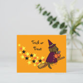 Halloween Chocolate Labrador Cartoon 1 Briefkaart (Staand voorkant)