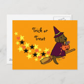 Halloween Chocolate Labrador Cartoon 1 Briefkaart (Voorkant / Achterkant)
