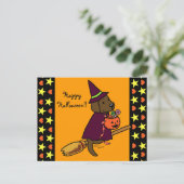 Halloween Chocolate Labrador Cartoon 1 Briefkaart (Staand voorkant)