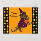 Halloween Chocolate Labrador Cartoon 1 Briefkaart (Voorkant)