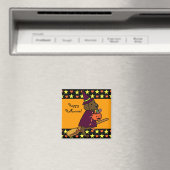 Halloween Chocolate Labrador Cartoon 1 Magneet (Insitu (Vaatwasser))