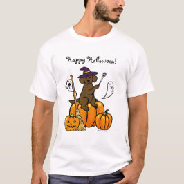 Halloween Chocolate Labrador Cartoon 2 T-shirt