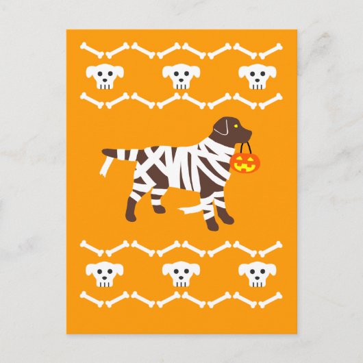 Halloween Chocolate Labrador Mummy Briefkaart (Voorkant)