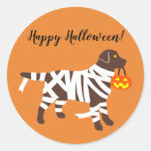Halloween Chocolate Labrador Mummy Stickers (Voorkant)