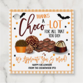 Halloween Chocolate Snoep Gift Labels (Voorkant)
