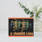 Halloween Chorus Line Briefkaart (Staand voorkant)