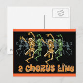 Halloween Chorus Line Briefkaart (Voorkant / Achterkant)