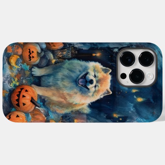 Halloween Chow met pompoenen eng Case-Mate iPhone Case (Achterkant (horizontaal))