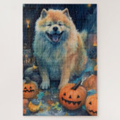 Halloween Chow met pompoenen eng Legpuzzel (Verticaal)