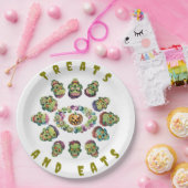 Halloween Circle of Zombies Papieren Bordje (Feest)