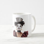 Halloween-circushoed vrouwelijk koffiemok (Voorkant rechts)
