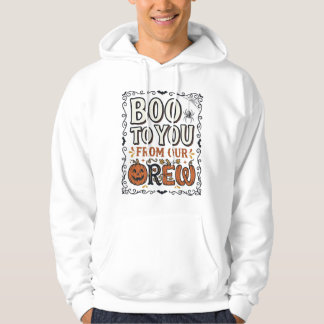 Halloween Citaat Boe Boe van onze bemanning Vintag Hoodie