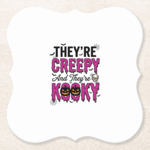 Halloween citaat griezelig eng spooky vintage_1 kartonnen onderzetters