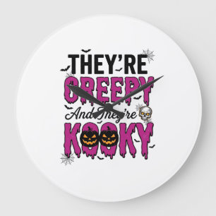 Halloween citaat griezelig gek Spooky Vintage_1 Grote Klok