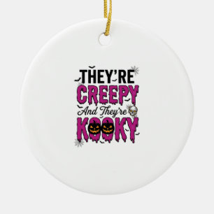 Halloween citaat griezelig gek Spooky Vintage_1 Keramisch Ornament