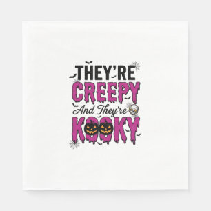 Halloween citaat griezelig gek Spooky vintage_1 Servet