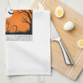 Halloween citaat Ik ben klaar sinds vorige Hallowe Theedoek (Quarter Fold)