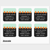 Halloween citaat vierkante sticker (Vel)