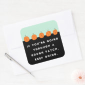 Halloween citaat vierkante sticker (Envelop)