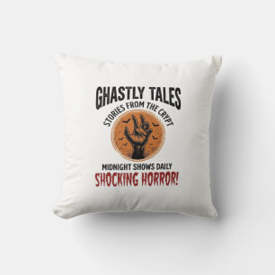Halloween citaat word alles eng vintage_1 kussen