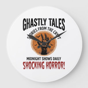 Halloween citaat Word alles wat eng is Vintage_1 Grote Klok