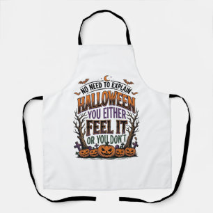Halloween Citat Shirt Vintage Pompoen Vleermuis Bo Schort