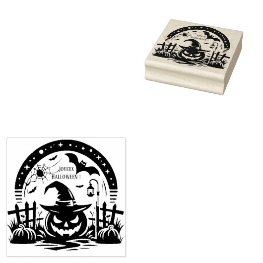 Halloween citrouille-lanterne en ch rubberstempel (Gestempeld)