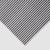 Halloween Classic Black White Horizontale Stripes Tissuepapier (Detail)
