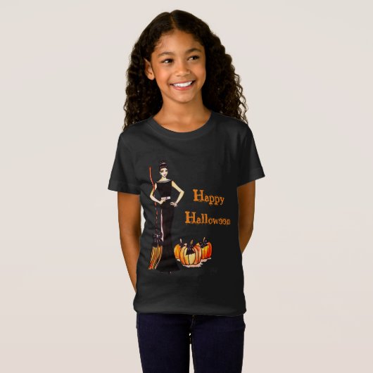 Halloween Classic Elegant Black Dress Mode T-shirt (Voorkant volledig)