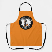 Halloween Classic Elegant Black Dress Sinaasappel Schort (Voorkant)