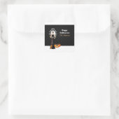 Halloween Classic Elegant Long Black Dress Canvas Vierkante Sticker (Tas)