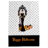 Halloween Classic Elegant Long Black Dress Medium Cadeauzakje (Achterkant)