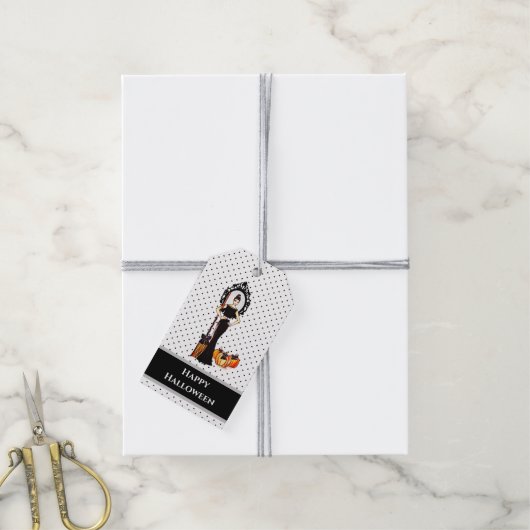 Halloween Classic Elegant Long Black Dress Mode Cadeaulabel (Met Touw)