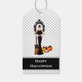 Halloween Classic Elegant Long Black Dress Mode Cadeaulabel (Achterkant)