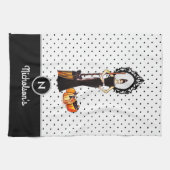 Halloween Classic Elegant Long Black Dress Mode Theedoek (Horizontaal)