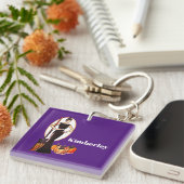 Halloween Classic Elegant Long Black Dress Sleutelhanger (Voorkant Rechts)