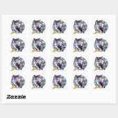 Halloween Classic Round Sticker/Cute Witch Vierkante Sticker (Vel)