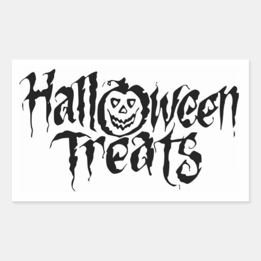 Halloween Classic Round Sticker/Halloween-behandel Rechthoekige Sticker (Voorkant)